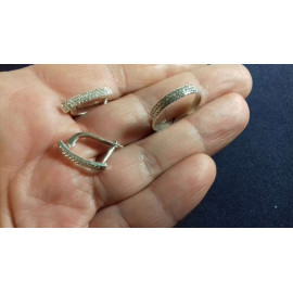 Гарнитур Серебряное Кольцо 15363 / Серебряные Серьги 25363