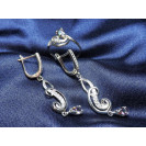 Гарнитур Серебряное Кольцо 15369 / Серебряные Серьги 25369