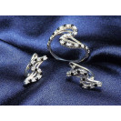 Гарнитур Серебряное Кольцо 15370 / Серебряные Серьги 25370