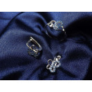 Гарнитур Серебряное Кольцо 15377 / Серебряные Серьги 25377