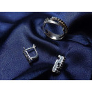 Гарнитур Серебряное Кольцо 15379 / Серебряные Серьги 25379