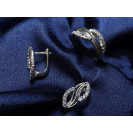 Гарнитур Серебряное Кольцо 15380 / Серебряные Серьги 25380