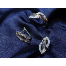 Гарнитур Серебряное Кольцо 15385 / Серебряные Серьги 25385