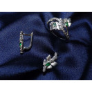 Гарнитур Серебряное Кольцо 15382 / Серебряные Серьги 25382