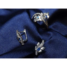 Гарнитур Серебряное Кольцо 15382 / Серебряные Серьги 25382