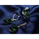 Гарнитур Серебряное Кольцо 15384 / Серебряные Серьги 25384