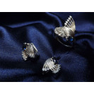 Гарнитур Серебряное Кольцо 15392 / Серебряные Серьги 25392