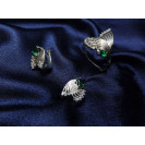 Гарнитур Серебряное Кольцо 15392 / Серебряные Серьги 25392