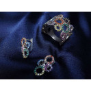 Гарнитур Серебряное Кольцо 15397 / Серебряные Серьги 25397