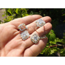 Гарнитур Серебряное Кольцо 15404 / Серебряные Серьги 25404