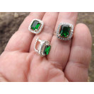 Гарнитур Серебряное Кольцо 15406 / Серебряные Серьги 25406