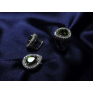 Гарнитур Серебряное Кольцо 15408 / Серебряные Серьги 25408