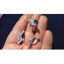 Гарнитур Серебряное Кольцо 15412 / Серебряные Серьги 25412