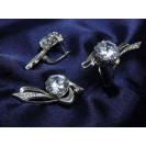 Гарнитур Серебряное Кольцо 15415 / Серебряные Серьги 25415