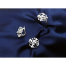 Гарнитур Серебряное Кольцо 15426 / Серебряные Серьги 25426