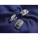 Гарнитур Серебряное Кольцо 15427 / Серебряные Серьги 25427