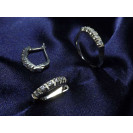 Гарнитур Серебряное Кольцо 15437 / Серебряные Серьги 25437