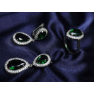 Гарнитур Серебряное Кольцо 15446 / Серебряные Серьги 25446