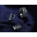 Гарнитур Серебряное Кольцо 15448 / Серебряные Серьги 25448