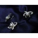 Гарнитур Серебряное Кольцо 15452 / Серебряные Серьги 25452