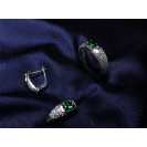 Гарнитур Серебряное Кольцо 15454 / Серебряные Серьги 25454