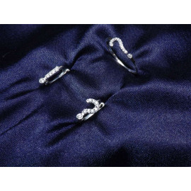 Гарнитур Серебряное Кольцо 15474 / Серебряные Серьги 25474