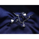 Гарнитур Серебряное Кольцо 15482 / Серебряные Серьги 25482 / Серебряный Подвес 35482