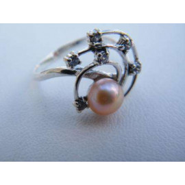 Гарнитур Серебряное Кольцо 15083 / Серебряные Серьги 25083