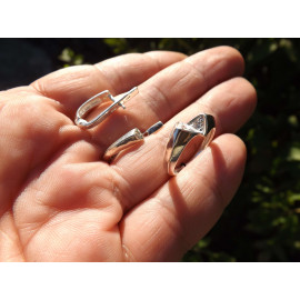 Гарнитур Серебряное Кольцо 15098/ Серебряные Серьги 25098