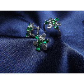 Гарнитур Серебряное Кольцо 15110 / Серебряные Серьги 25110