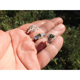 Гарнитур Серебряное Кольцо 15138 / Серебряные Серьги 25138