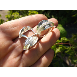 Гарнитур Серебряное Кольцо 15157 / Серебряные Серьги 25157