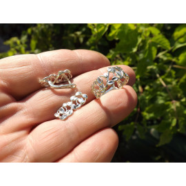 Гарнитур Серебряное Кольцо 15158 / Серебряные Серьги 25158