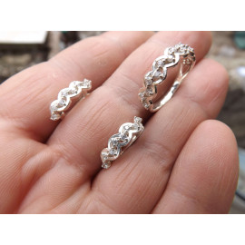 Гарнитур Серебряное Кольцо 15160 / Серебряные Серьги 25160