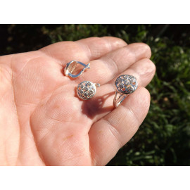 Гарнитур Серебряное Кольцо 15164 / Серебряные Серьги 25164