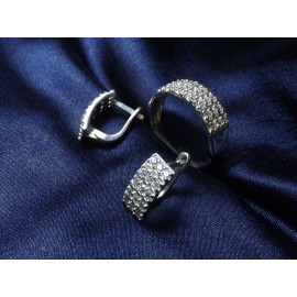 Гарнитур Серебряное Кольцо 15171 / Серебряные Серьги 25171