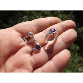 Гарнитур Серебряное Кольцо 15178 / Серебряные Серьги 25178