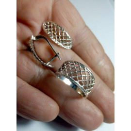 Гарнитур Серебряное Кольцо 15202 / Серебряные Серьги 25202