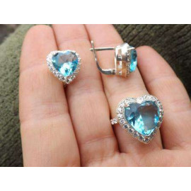 Гарнитур Серебряное Кольцо 15229 / Серебряные Серьги 25229