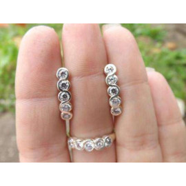 Гарнитур Серебряное Кольцо 15251 / Серебряные Серьги 25251