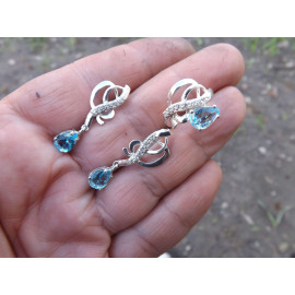 Гарнитур Серебряное Кольцо 15266 / Серебряные Серьги 25266