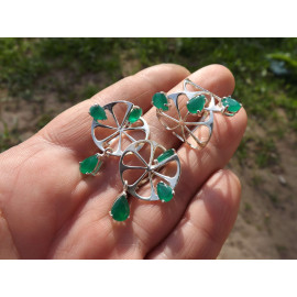 Гарнитур Серебряное Кольцо 15273 / Серебряные Серьги 25273