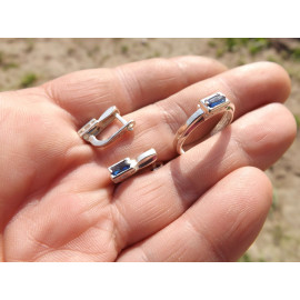 Гарнитур Серебряное Кольцо 15275 / Серебряные Серьги 25275