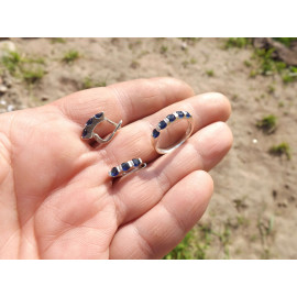 Гарнитур Серебряное Кольцо 15276 / Серебряные Серьги 25276