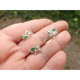 Гарнитур Серебряное Кольцо 15281 / Серебряные Серьги 25281