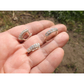 Гарнитур Серебряное Кольцо 15287 / Серебряные Серьги 25287