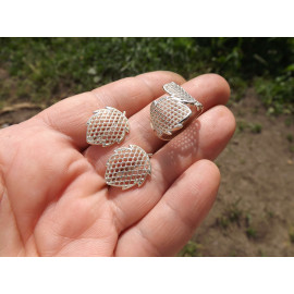 Гарнитур Серебряное Кольцо 15288 / Серебряные Серьги 25288