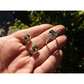 Гарнитур Серебряное Кольцо 15306 / Серебряные Серьги 25306