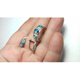 Гарнитур Серебряное Кольцо 15313 / Серебряные Серьги 25313