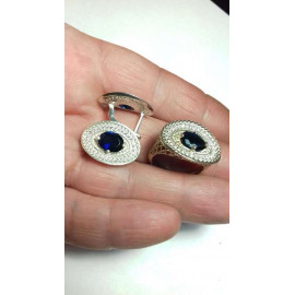 Гарнитур Серебряное Кольцо 15319 / Серебряные Серьги 25319